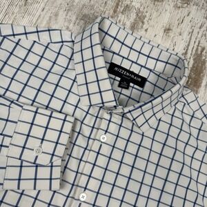 Mizzen + Main Leeward Dress Shirt,‎ Sz XL, Plaid Dad Business Casual